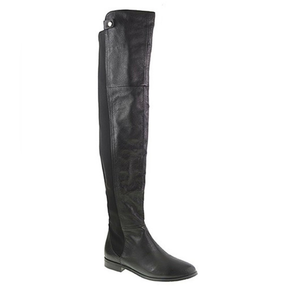 Chinese Laundry Robin Black Riding Boots Over-The-Knee size 5.5 Genuine Leather